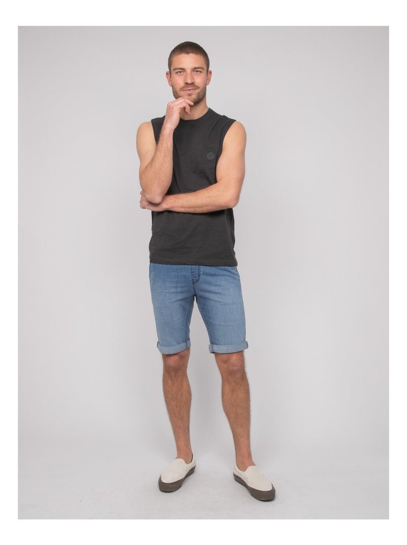 Negabino katoenen mouwloos t-shirt Grijs - Kiabi