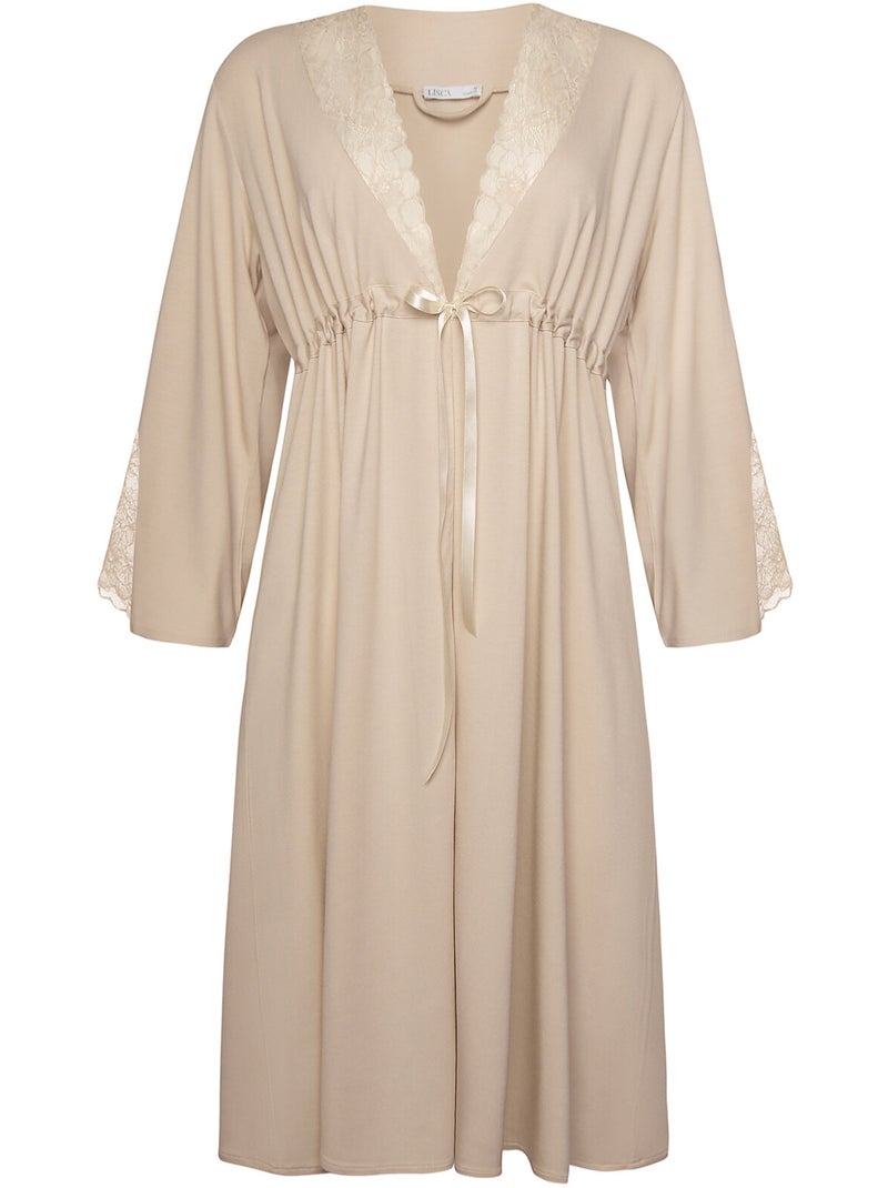 Negligé met driekwart mouwen destiny Beige - Kiabi