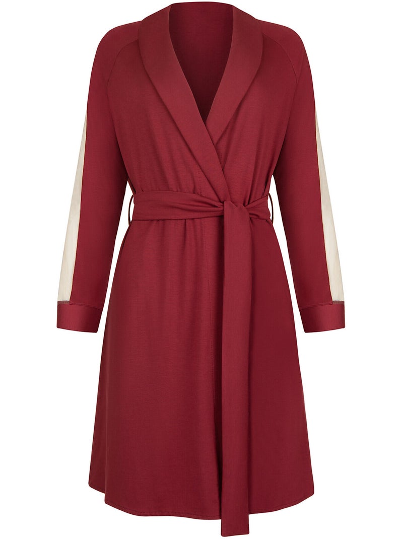 Negligé met lange mouwen gloriosa Rood - Kiabi