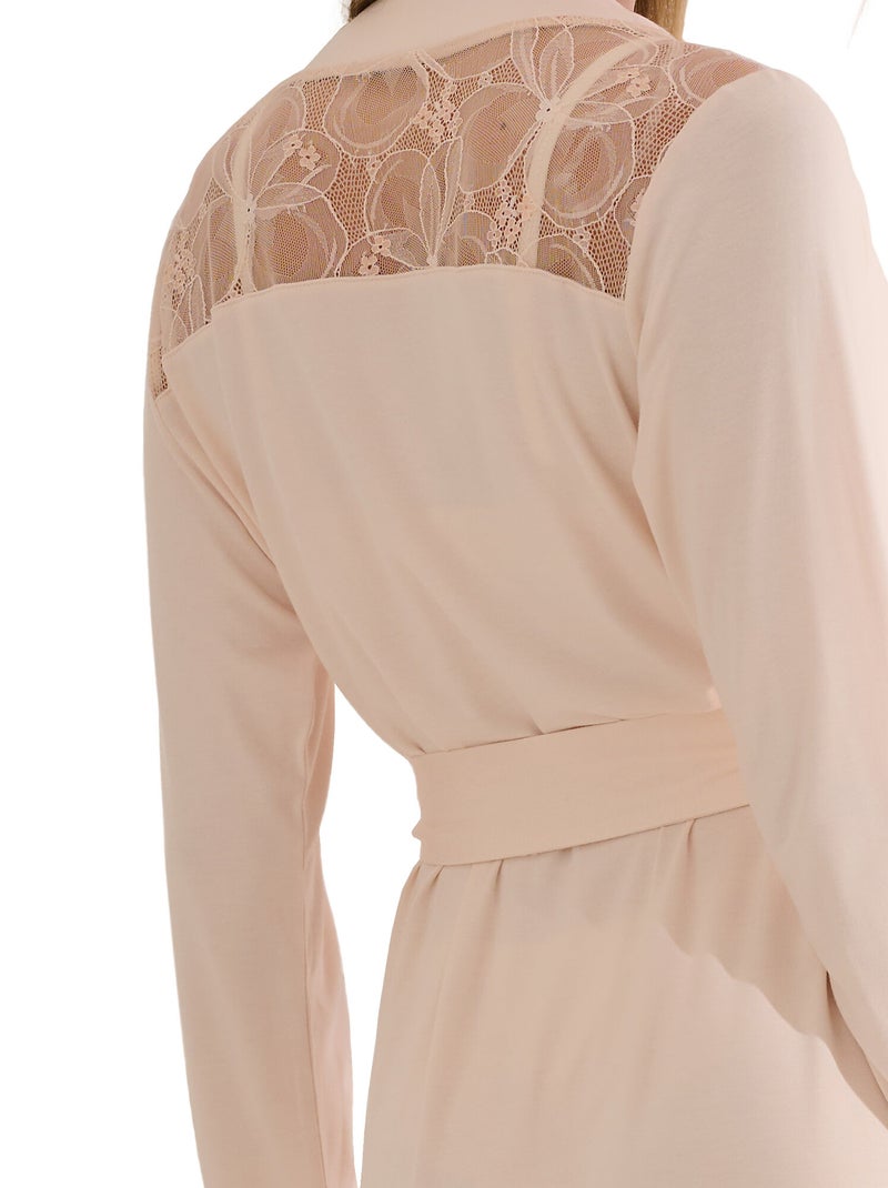 Negligé met lange mouwen patricia Beige - Kiabi