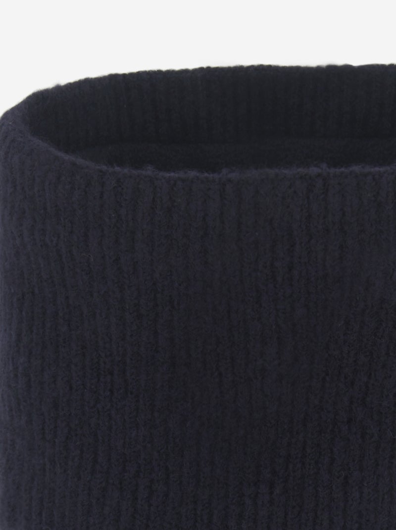 Nekwarmer van geribd breisel Blauw - Kiabi