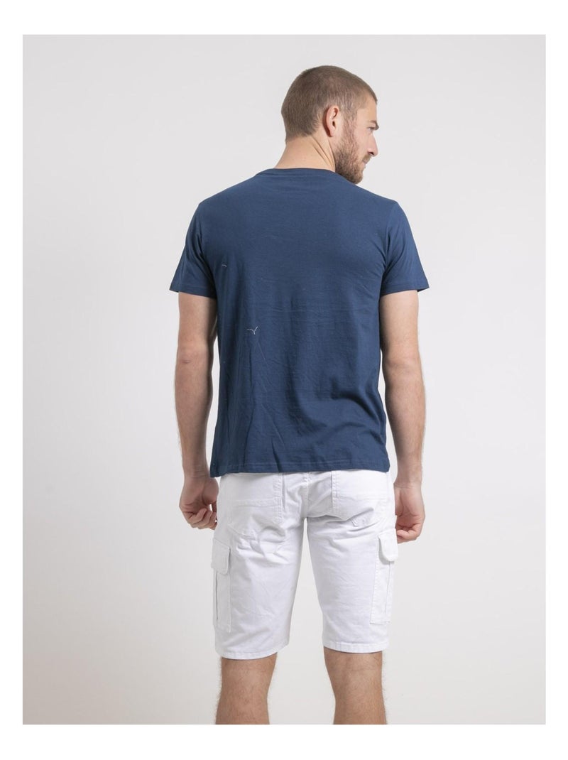 Nelizio t-shirt met ronde hals van puur katoen Blauw - Kiabi