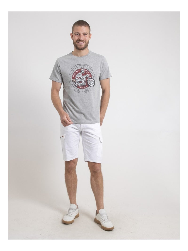 Nelizio t-shirt met ronde hals van puur katoen Grijs - Kiabi
