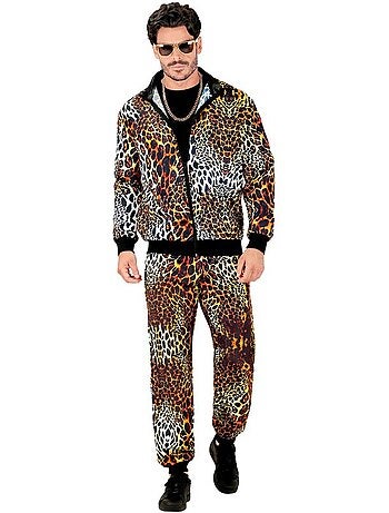 Neon trainingspak met luipaardprint