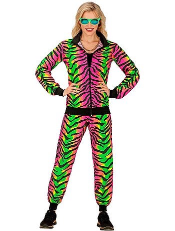 Neon trainingspak met tijgerprint