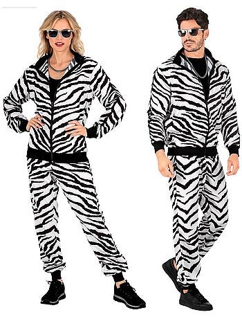 Neon Zebra Feestmode Trainingspak Kostuum
