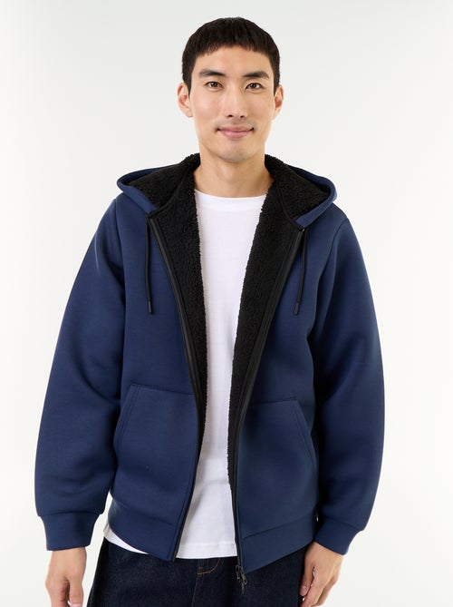 Neopreen sweatvest met rits en capuchon - Kiabi Neopreen sweatvest met rits en capuchon - Kiabi