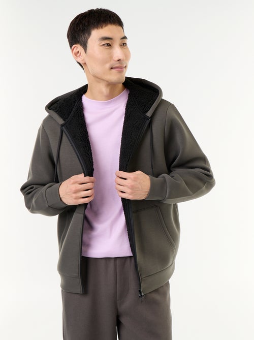 Neopreen sweatvest met rits en capuchon - Kiabi Neopreen sweatvest met rits en capuchon - Kiabi