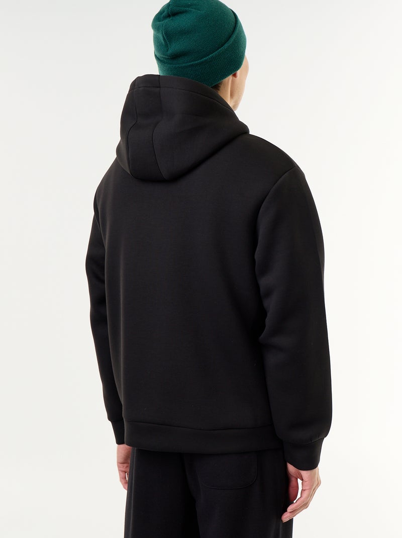Neopreen sweatvest met rits en capuchon Zwart - Kiabi