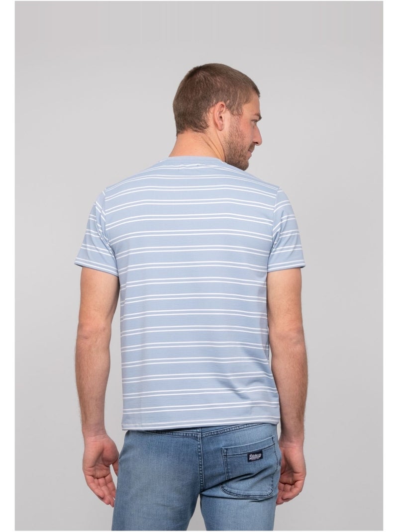 Nerlando fijn gestreept matrozen t-shirt Blauw - Kiabi