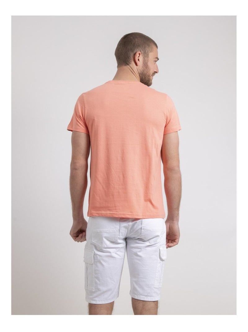 Neromax t-shirt met ronde hals van puur katoen Koraaloranje - Kiabi