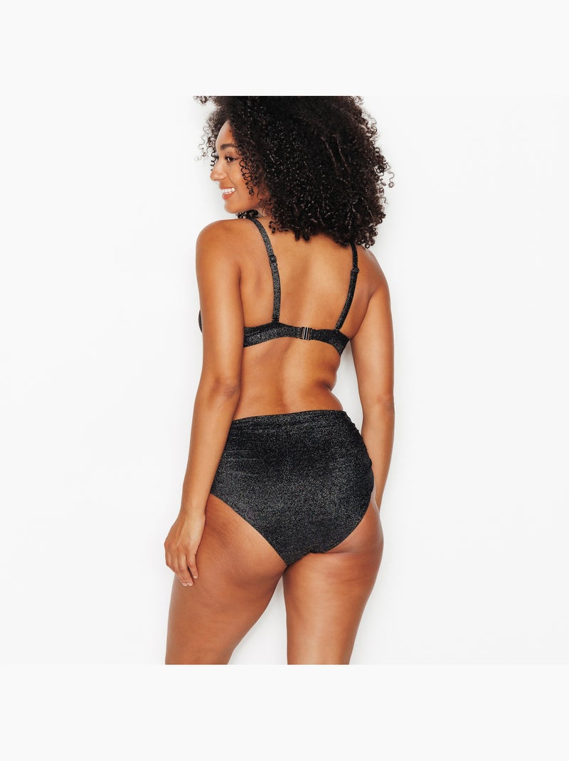 Ness badpak hoge slip zwart Zwart - Kiabi
