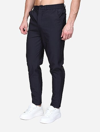 Nette broek met elastische tailleband en knoop - Frilivin