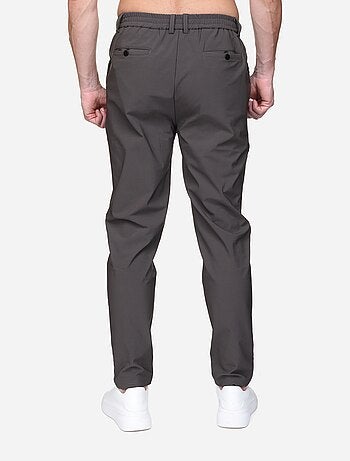 Nette broek met elastische tailleband en knoop - Frilivin