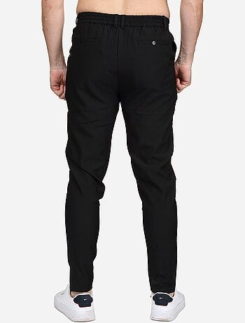 Nette broek met elastische tailleband en knoop - Frilivin