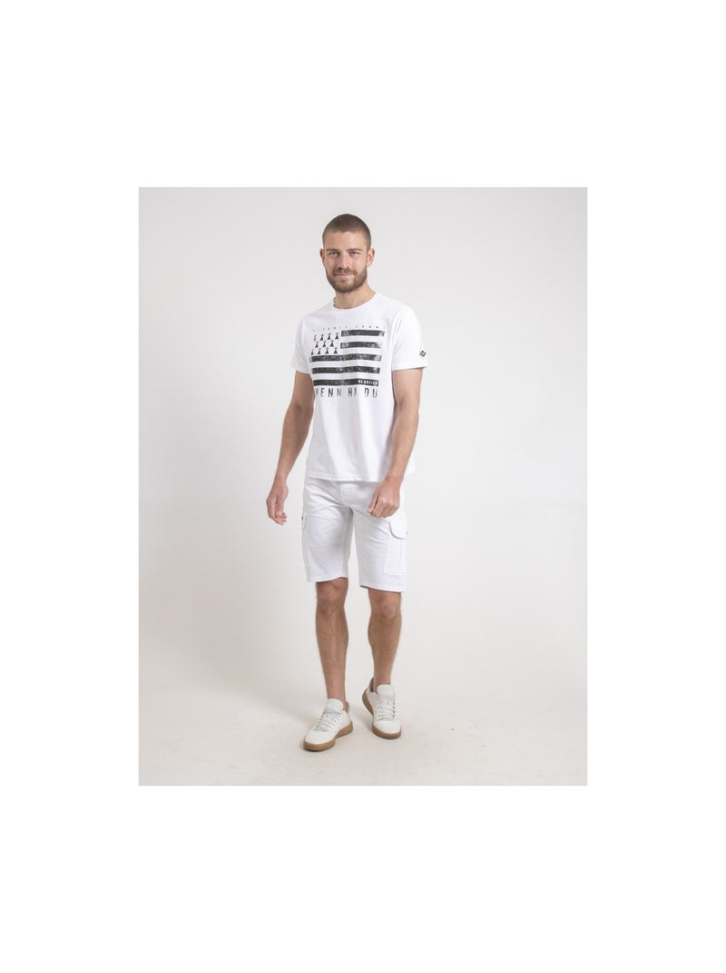 Nevenou t-shirt met ronde hals van puur katoen Wit - Kiabi