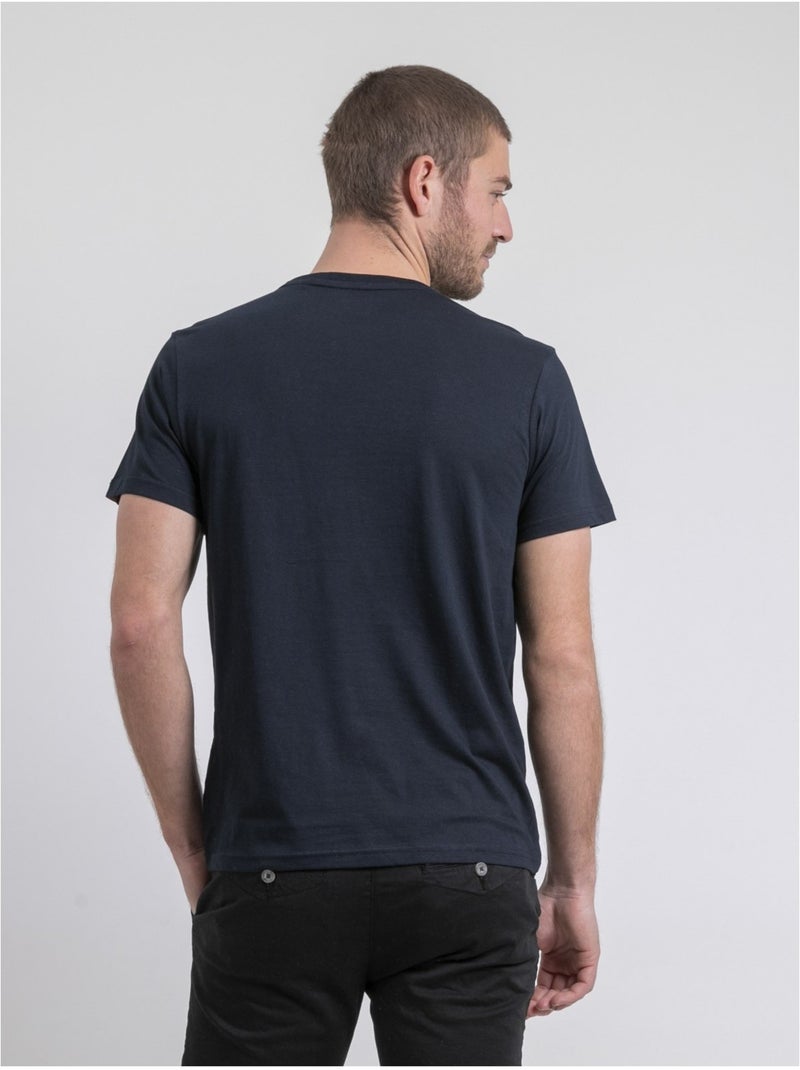 Nevolta t-shirt met ronde hals van puur katoen Marineblauw - Kiabi