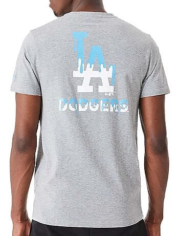 New era drip logo t-shirt voor heren - grijs