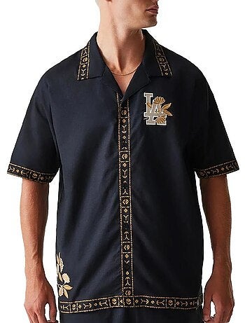New era mlb zwart heren overhemd