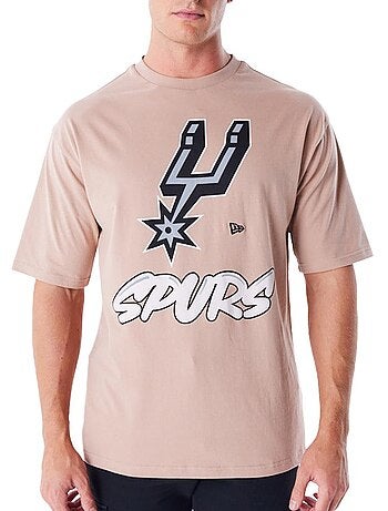 New era nba spurs t-shirt beige voor heren