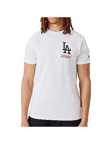 New era t-shirt met team logo voor heren - wit