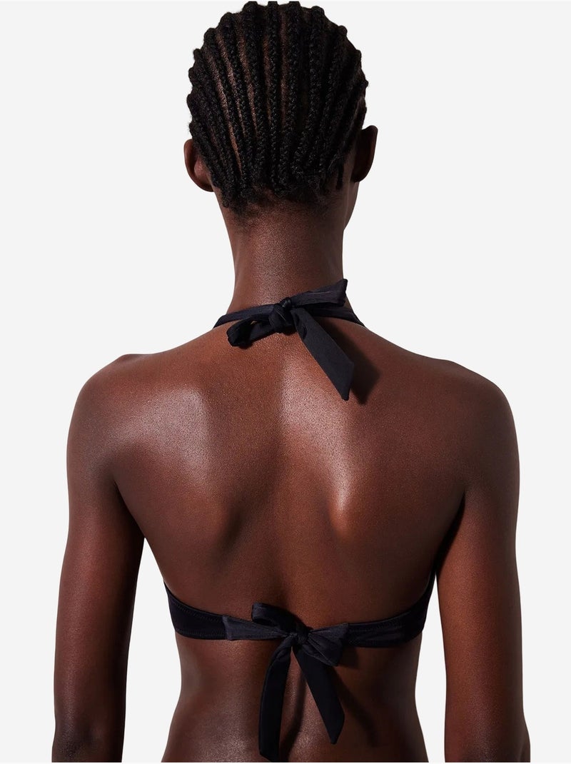 New triangle twist bikinitop penti Zwart - Kiabi