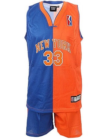 New york basketbalset blauw/oranje voor jongens - sport zone