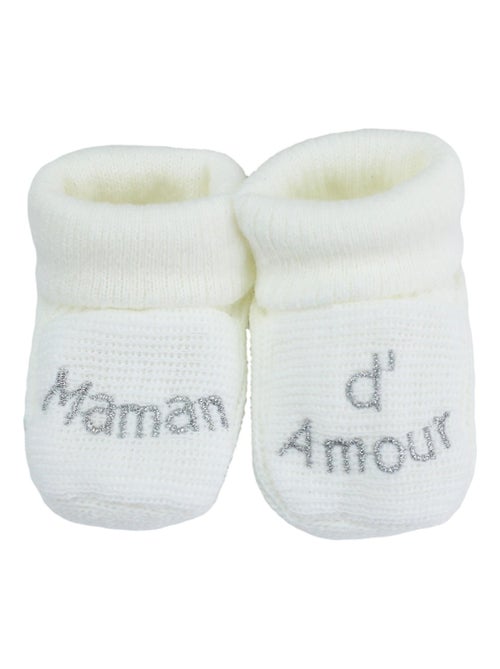 Newborn slofjes - tekst lieve mama - Kiabi
