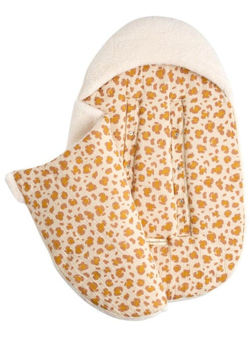 Nid d'ange bébé 5 attaches en sherpa et intérieur gaze de coton - sauthon - Kiabi