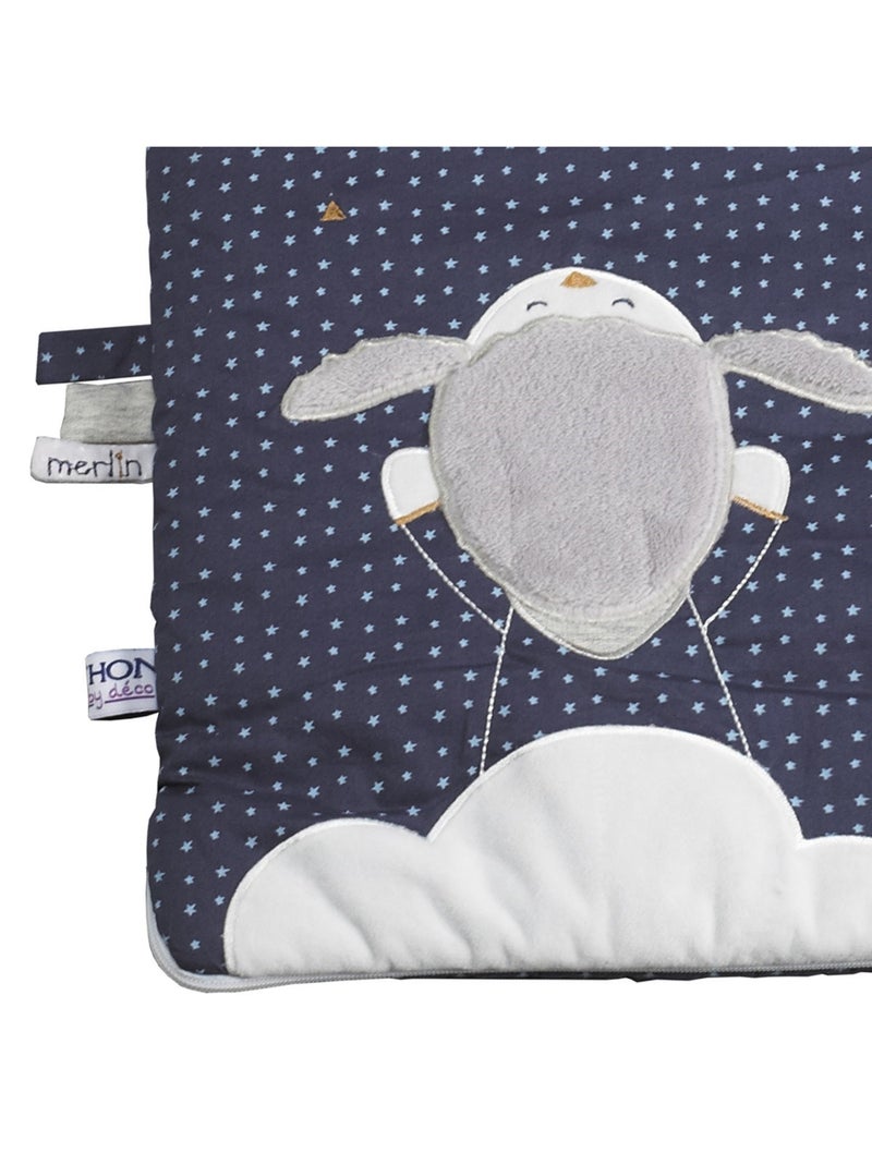 Nid d'ange nomade bébé mouton en coton - sauthon Bleu - Kiabi