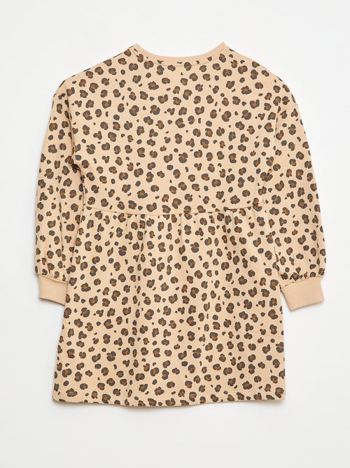 Niet-gevoerde fleece jurk met motiefje - Kiabi