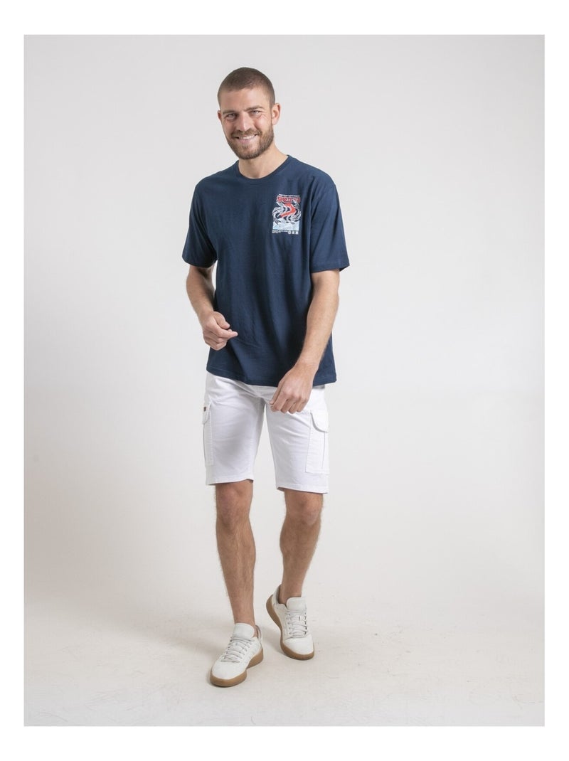 Nigorille oversized t-shirt met ronde hals van puur katoen Kaki - Kiabi