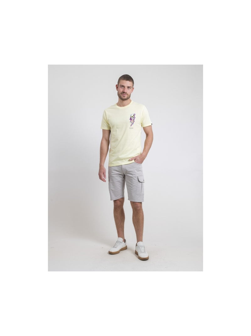 Nikiskull t-shirt met ronde hals van puur katoen Geel - Kiabi