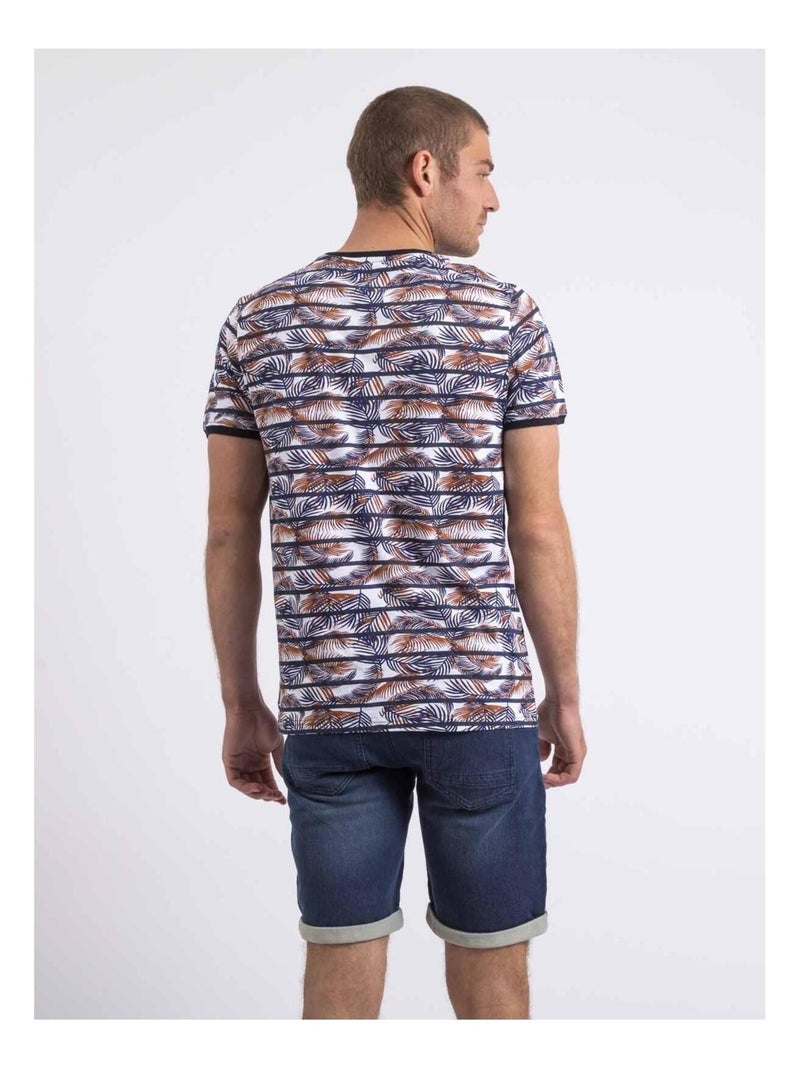 Nikuto t-shirt met ronde hals Marineblauw - Kiabi
