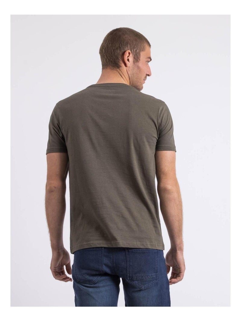 Nilipack t-shirt met ronde hals Kaki - Kiabi