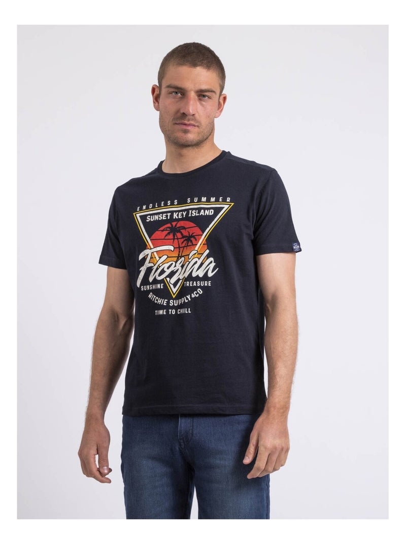 Nilipack t-shirt met ronde hals Marineblauw - Kiabi