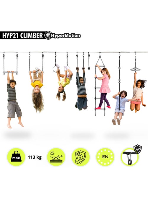 Ninja hypermotion hindernisbaan met slackline voor kinderen, tieners en volwassenen - Kiabi Ninja hypermotion hindernisbaan met slackline voor kinderen, tieners en volwassenen - Kiabi