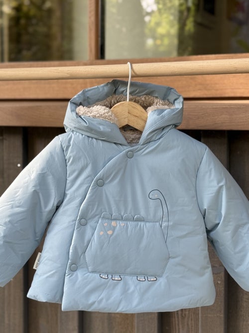 Nino waterdichte babydonsjas met sherpa voering en capuchon. - Kiabi