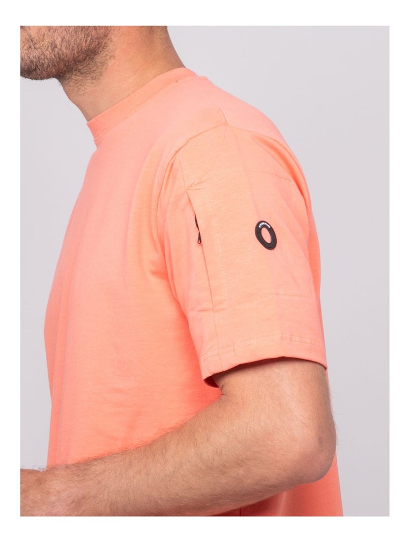 Nipara oversized katoenen t-shirt Koraaloranje - Kiabi