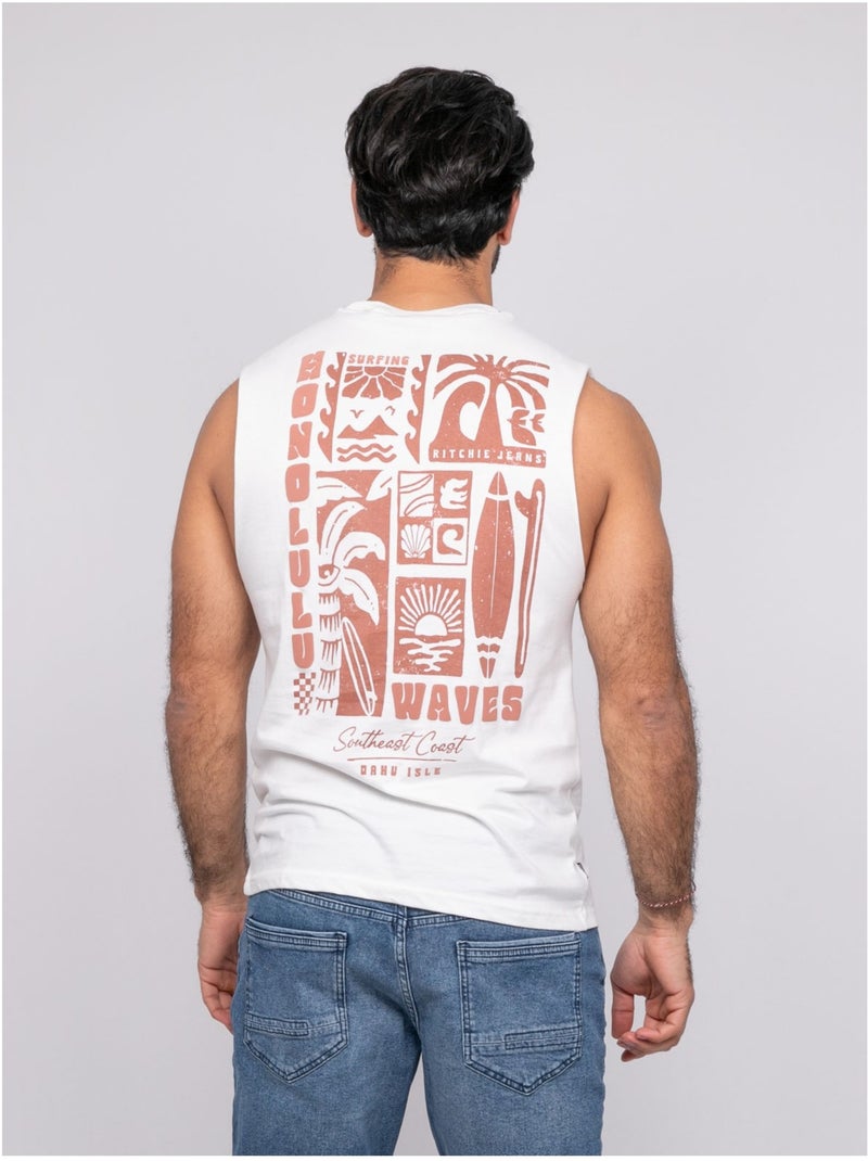 Nipolyte mouwloos t-shirt Ecru - Kiabi