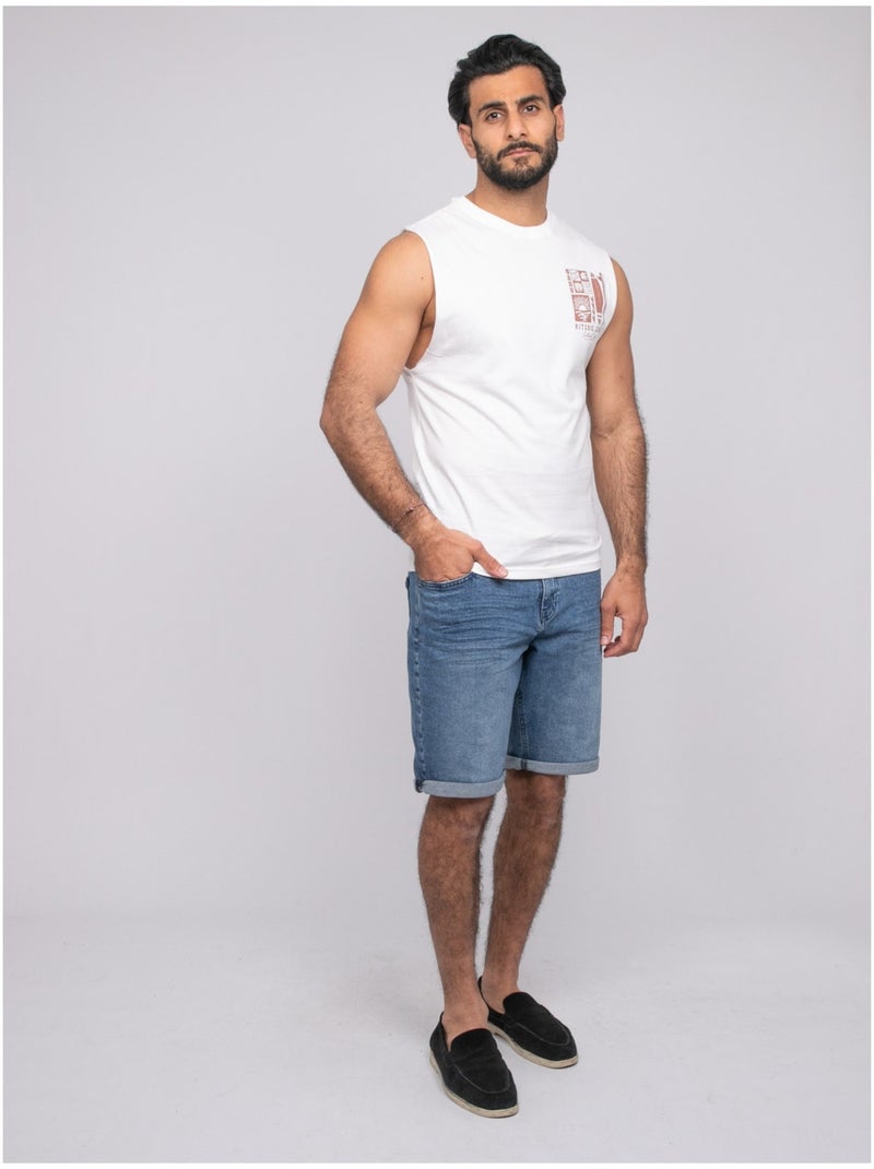 Nipolyte mouwloos t-shirt Ecru - Kiabi
