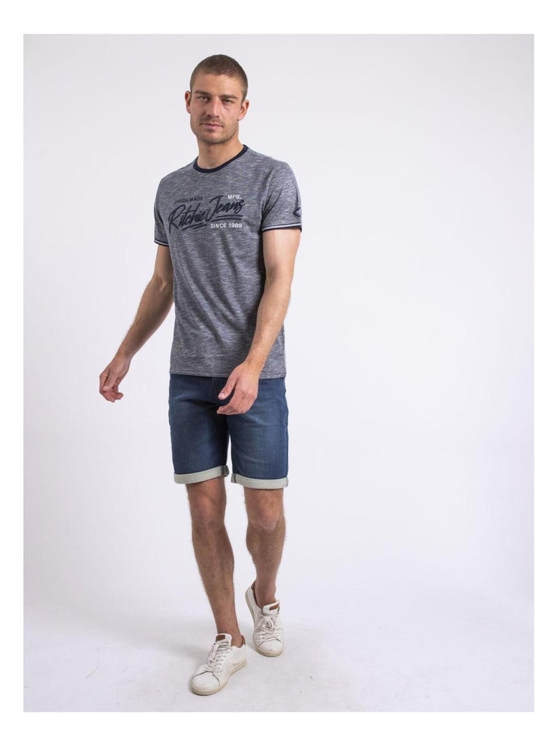 Niradam t-shirt met ronde hals Marineblauw - Kiabi