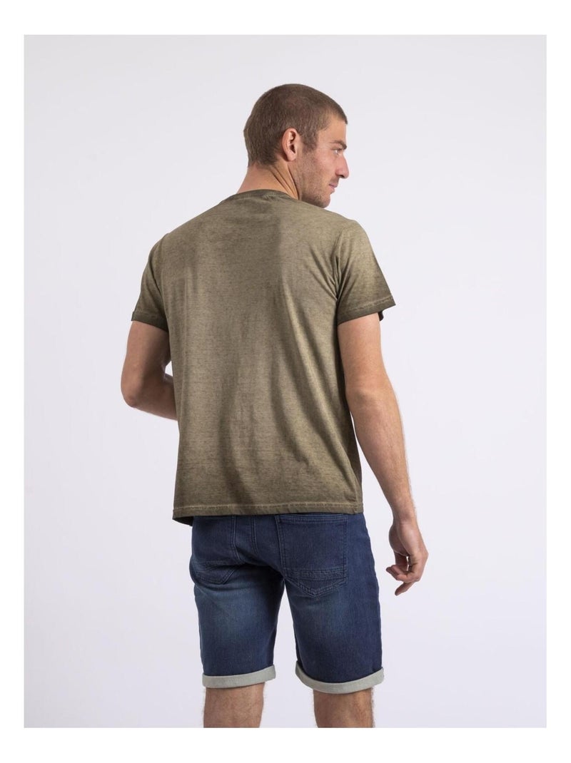 Niravelo t-shirt met ronde hals Kaki - Kiabi