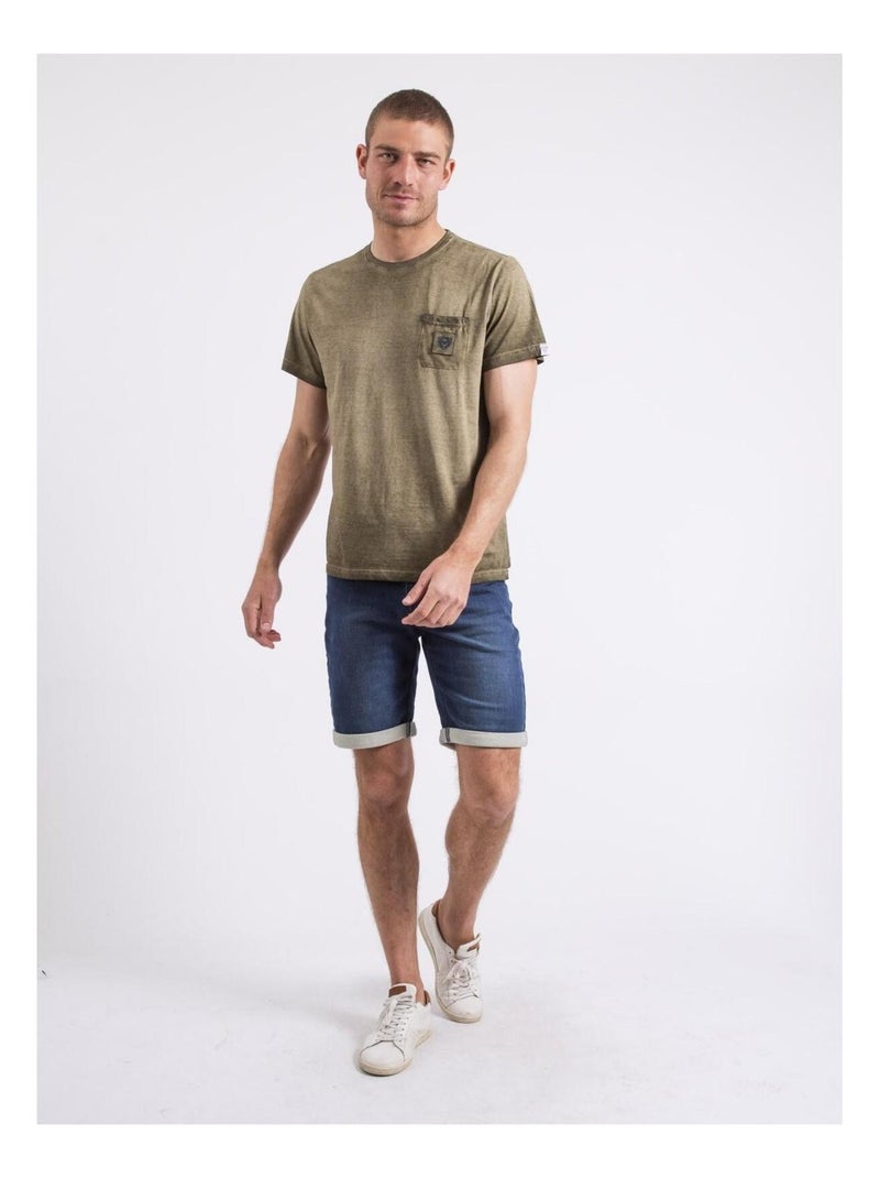 Niravelo t-shirt met ronde hals Kaki - Kiabi