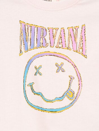 'Nirvana'-T-shirt met korte mouwen