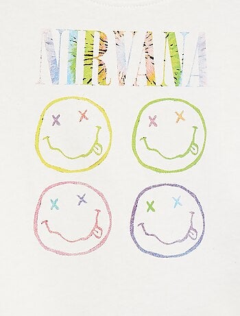 'Nirvana'-T-shirt met korte mouwen