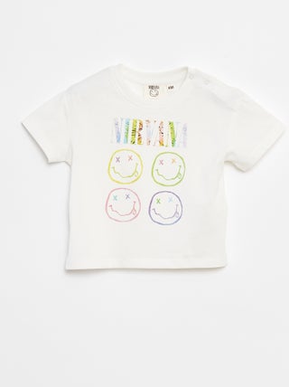 'Nirvana'-T-shirt met korte mouwen