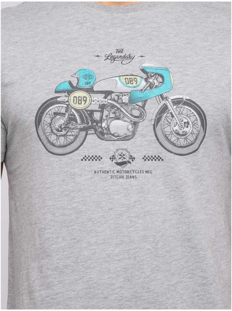 Nitracol t-shirt met korte mouwen Gemêleerd grijs - Kiabi