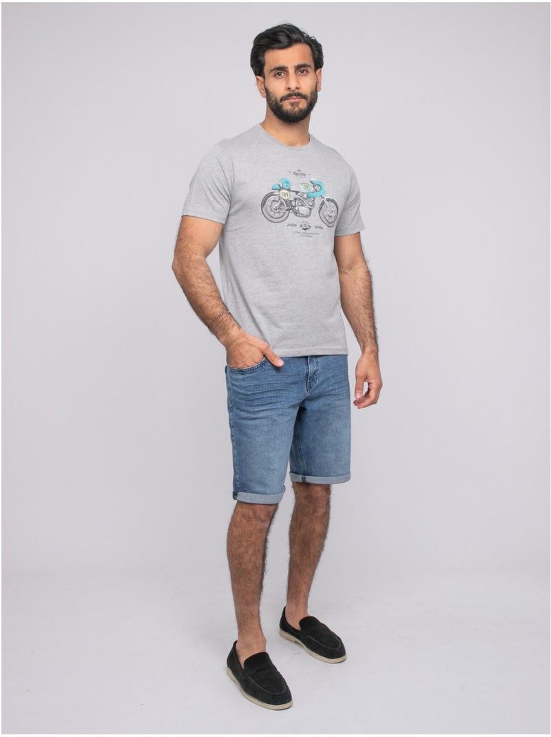 Nitracol t-shirt met korte mouwen Gemêleerd grijs - Kiabi