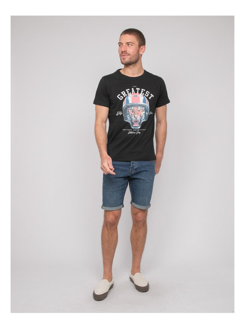 Niwonka t-shirt met patroon Zwart - Kiabi